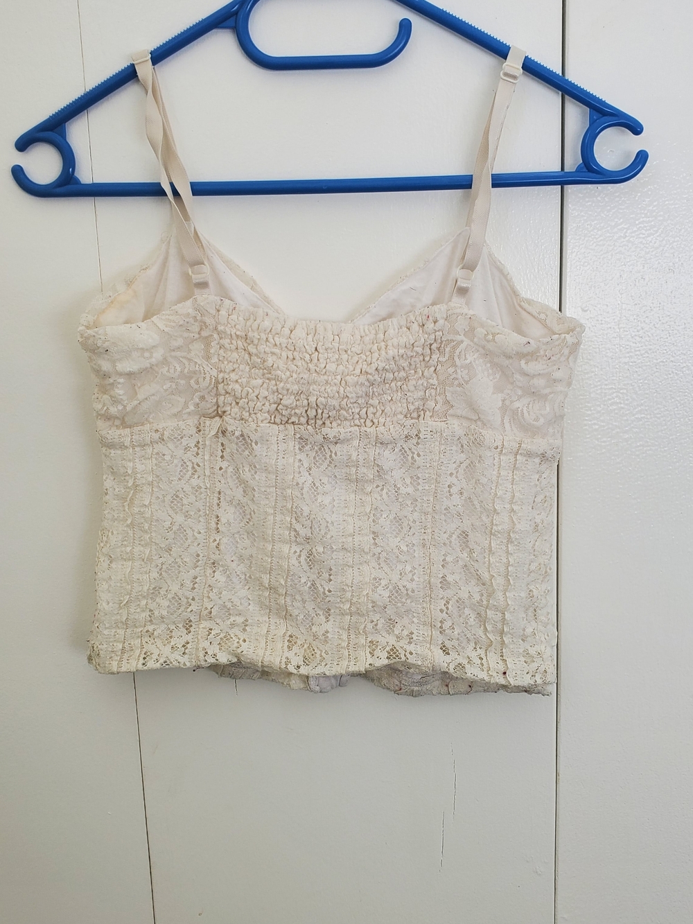 Lace Button-Front Cropped Cami Size S - Picture 2 of 3